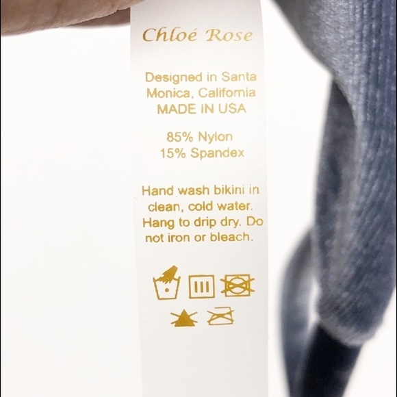 𝅺Chloe Rose Gray velvet bikini bottom - Picture 5 of 6